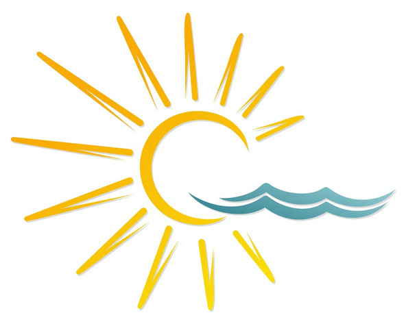 логотип сонце і море
. - Фото, зображення