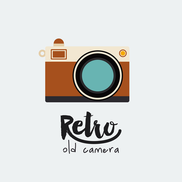 retro camera poster isolated icon design - ベクター画像