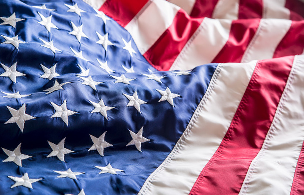 USA flag. American flag. American flag blowing wind. Fourth - 4th of July - Fotó, kép