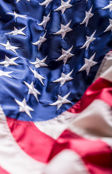 USA flag. American flag. American flag blowing wind. Fourth - 4th of July - Φωτογραφία, εικόνα