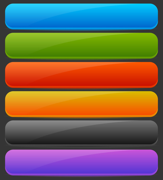 Rectangle horizontal bright, colorful button - Vecteur, image
