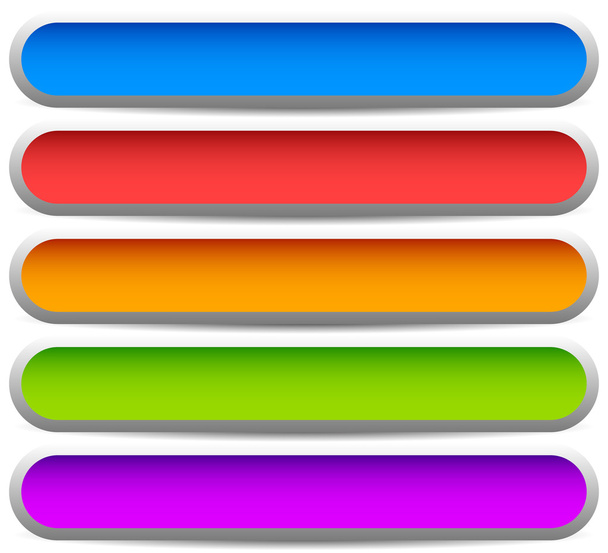 5 kleurrijke knop, banner achtergronden  - Vector, afbeelding