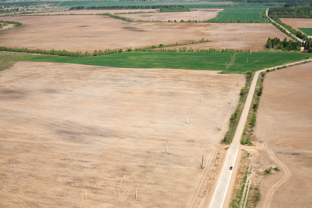 Vista aérea - prados e campos russos
 - Foto, Imagem