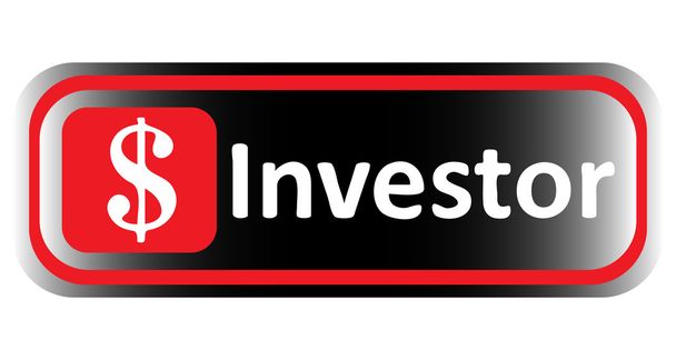 Длинный икона красный черный инвестор
 - Вектор,изображение