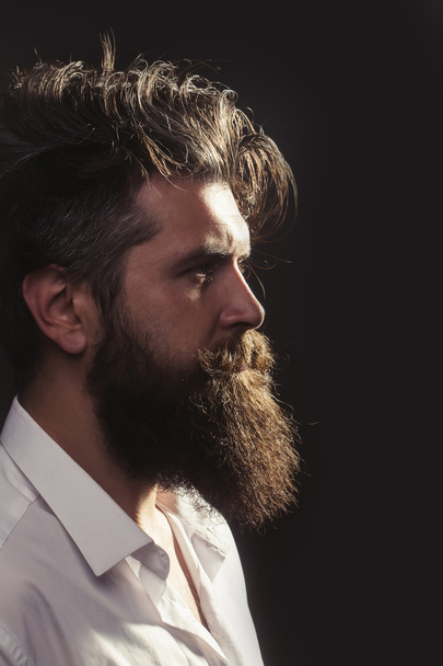 bearded man in profile - Fotó, kép