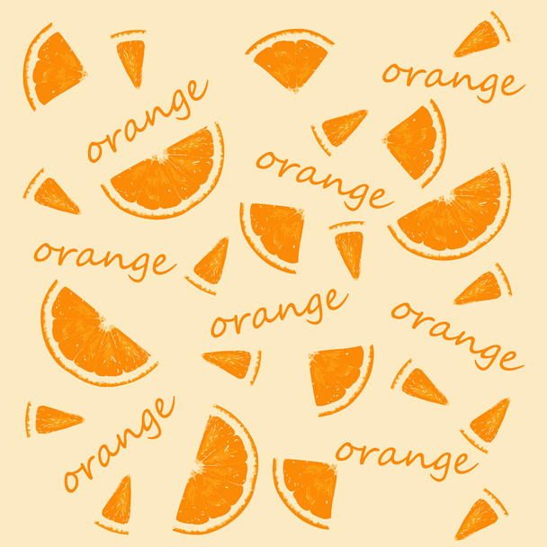 background of orange slices - Vektor, Bild
