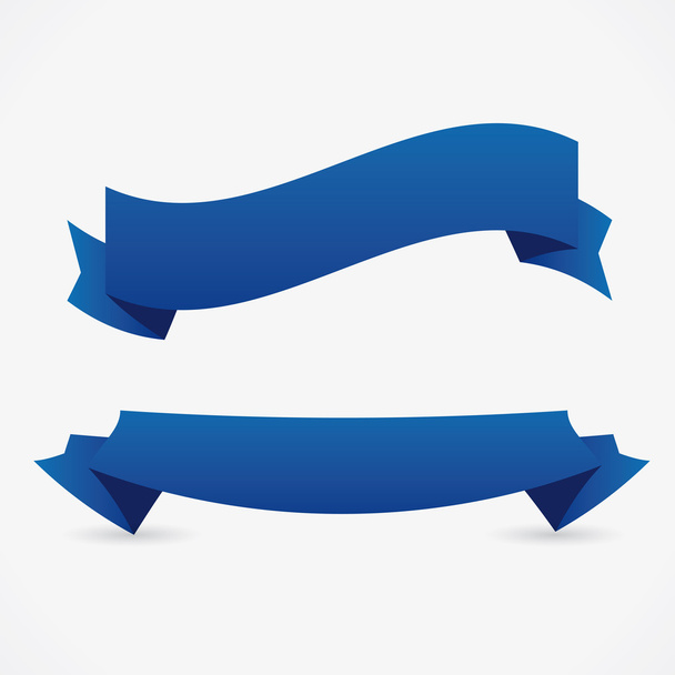 Two blue ribbons - Vector, Image