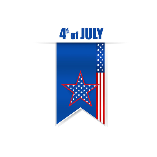 Happy independence day card, 4th of July, Vector abstract background. - Vecteur, image
