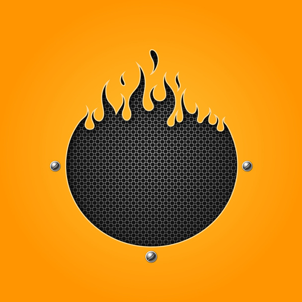 Haut-parleurs de flamme fond orange
 - Vecteur, image