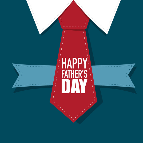 Happy fathers day card design with Big Tie - Vektör, Görsel