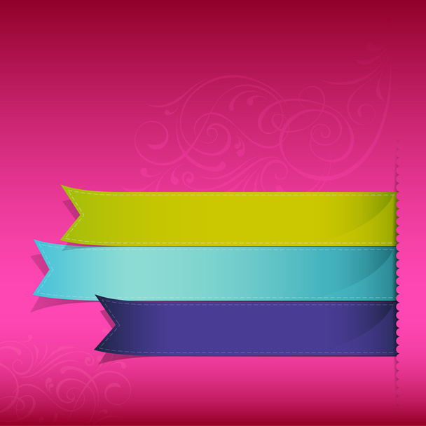 kleurrijke lint promotionele producten weergeven - Vector, afbeelding