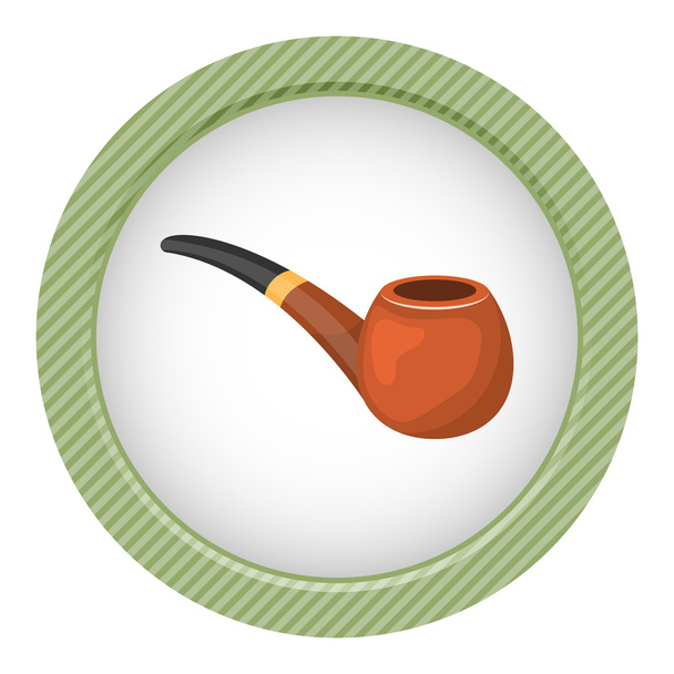 Цветная икона трубного табака
 - Вектор,изображение