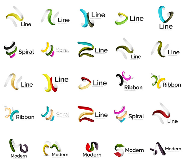 Set di icone astratte con logo a nastro
 - Vettoriali, immagini