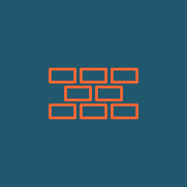 brick wall icon - Vektör, Görsel