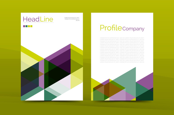 Modèle vectoriel de couverture de brochure d'entreprise couleur
 - Vecteur, image