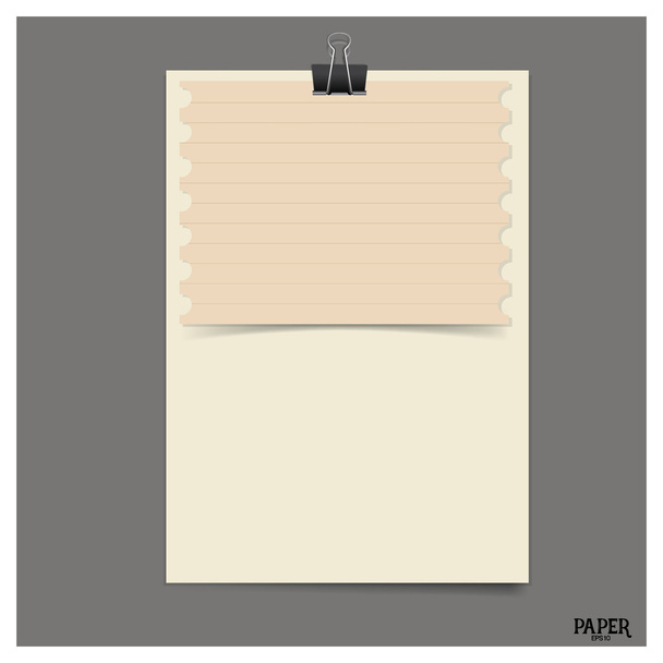 Old paper sheet, ready for your message. Vector illustration. - Vector, Image