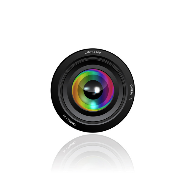 Illustrazione dell'obiettivo della fotocamera
 - Vettoriali, immagini