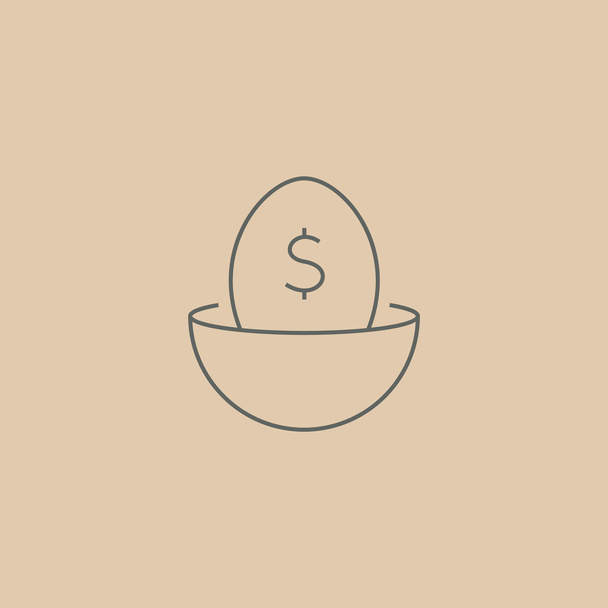 nest egg line art icon for apps and websites - Vettoriali, immagini