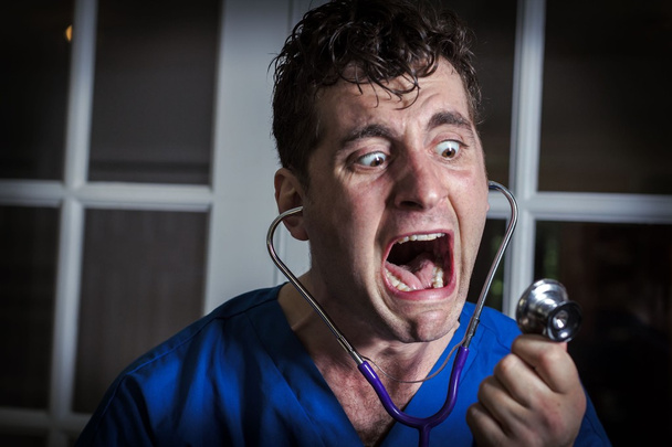 schreiende verrückte Krankenschwester - Foto, Bild