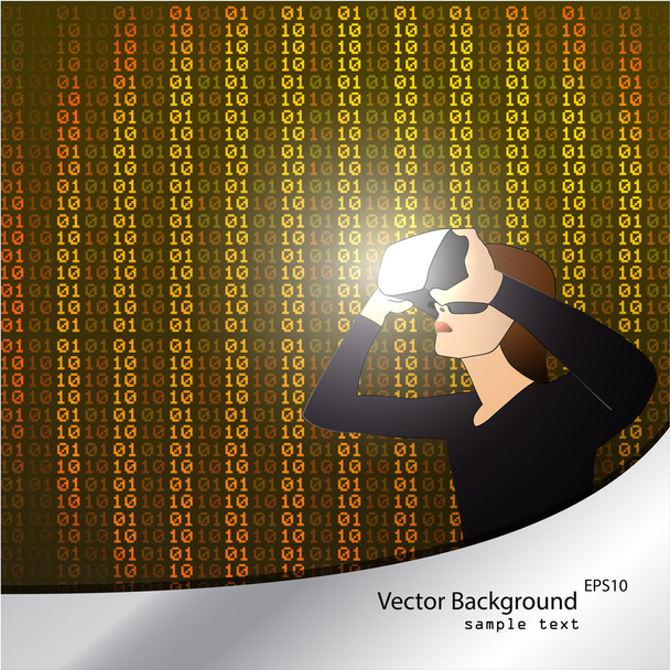 glasses with the virtual reality - Vetor, Imagem