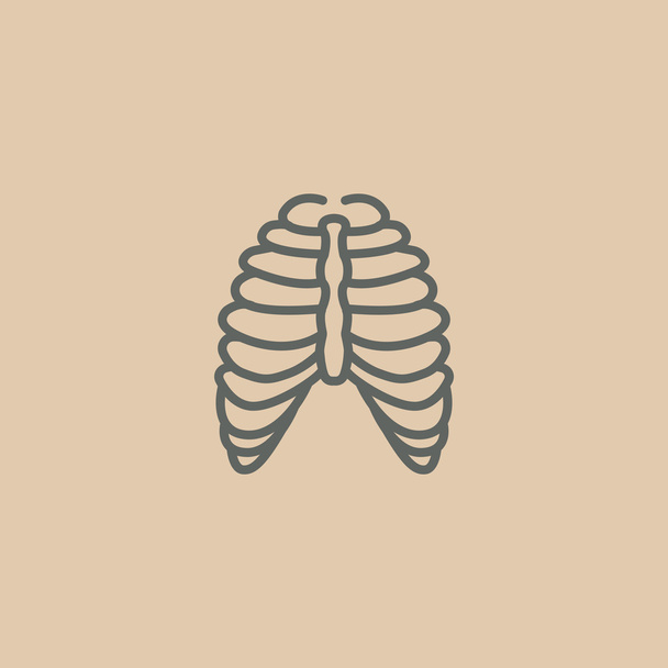 Human thorax icon - Vector, imagen