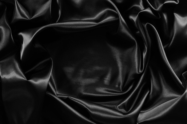 Black silk fabric - Photo, Image