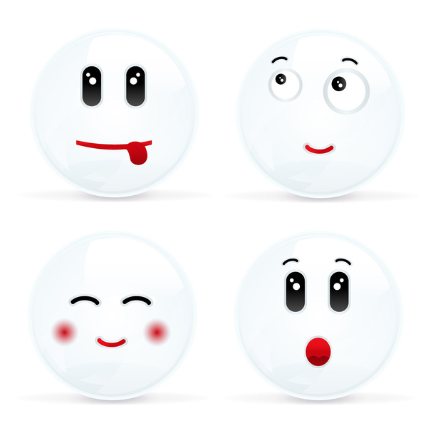 Set Of Smiles - Vector, Image