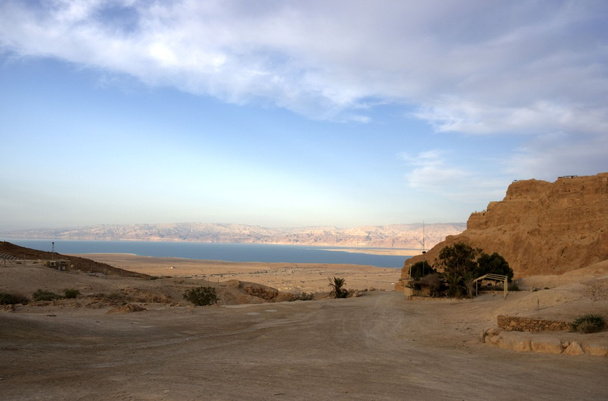 Masada a Mrtvé moře v Izraeli cestování světového dědictví UNESCO - Fotografie, Obrázek