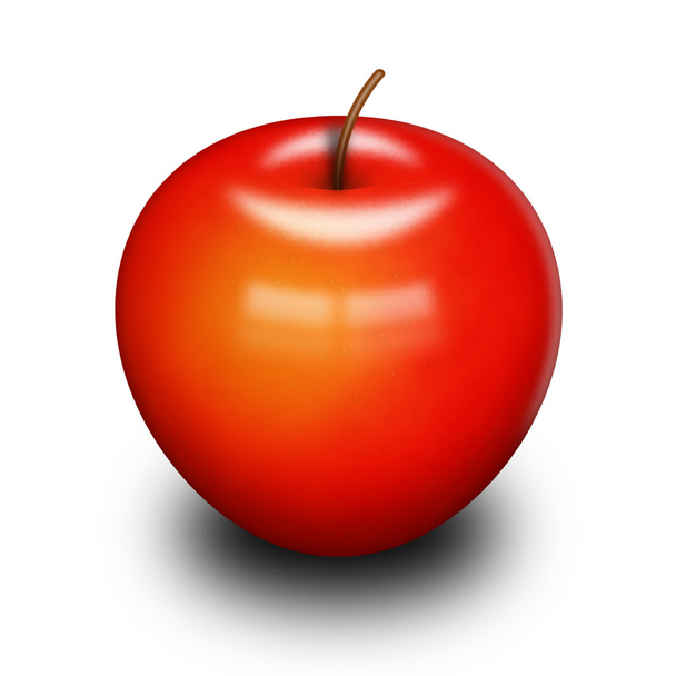 Red apple isolated on white - Foto, imagen