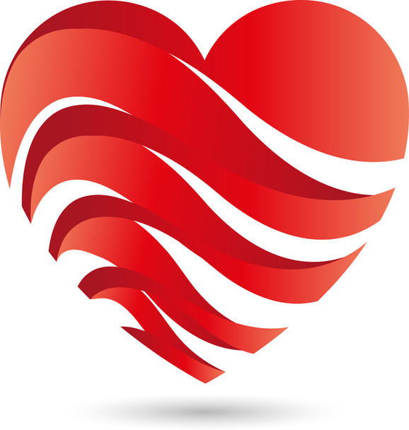 Логотип, Herz, Herzchen, серце, Wellen - Вектор, зображення