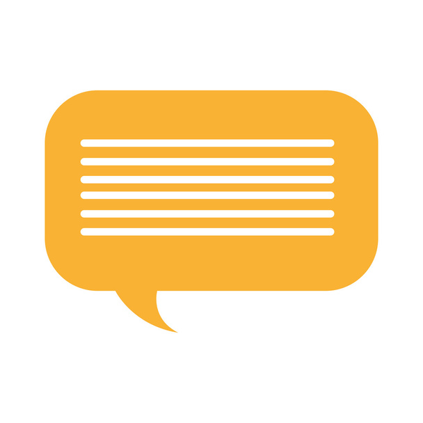 conversation bubble with lines inside icon - Vector, Image