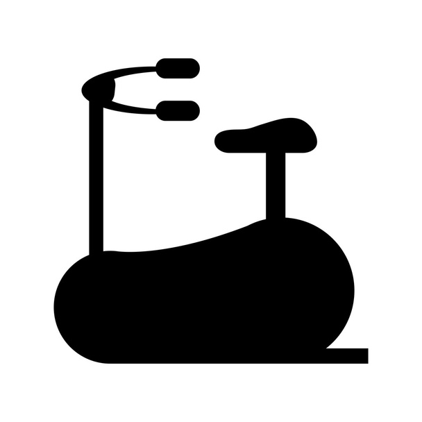 gym spinning bike icon - Vector, Image