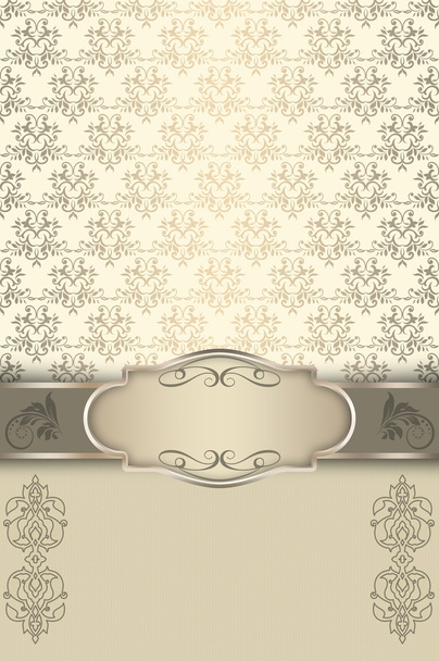 Decorative background with vintage patterns and frame. - Foto, immagini