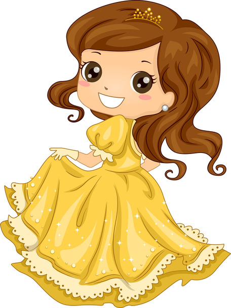 Fille habillée en princesse
 - Photo, image