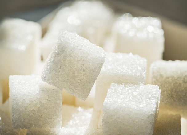 Colpo ravvicinato di zucchero bianco di raffineria
. - Foto, immagini