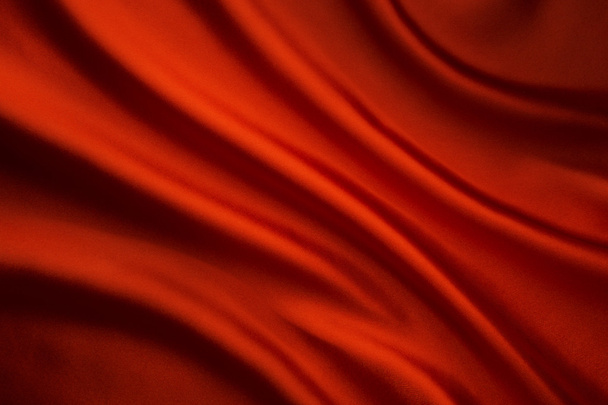 Fundo de onda de tecido de seda, Textura de pano de cetim vermelho abstrato
 - Foto, Imagem