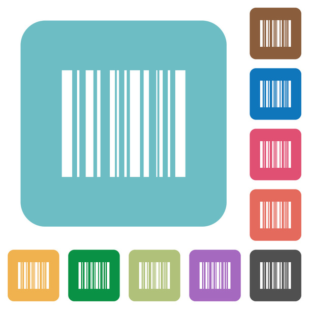 Flat barcode icons - Vector, Image