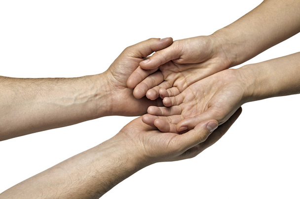 zwei Hände - Pflege - Foto, Bild