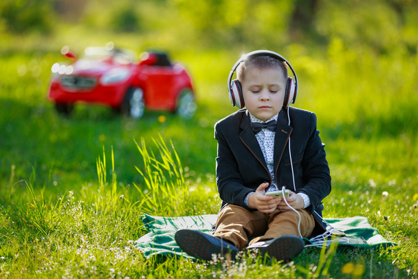boy with headphones - Fotografie, Obrázek