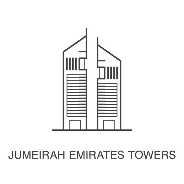Башни эмиратов Дубая
 - Вектор,изображение