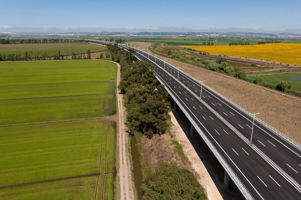Aerial view of motorway - Photo, Image