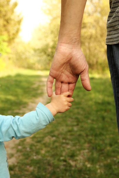  rodič drží ruku dítěte - Fotografie, Obrázek