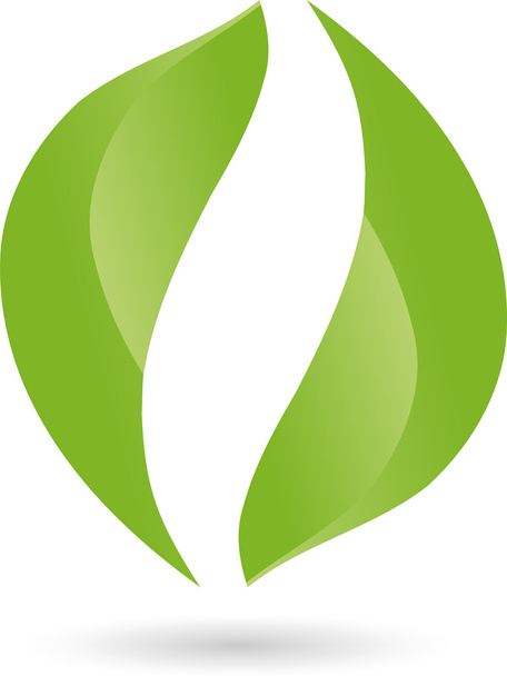 Logo, Blatt, Pflanze, Bio - Vektör, Görsel