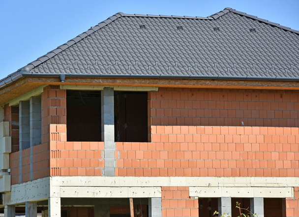 Wall and roof of a new house - Photo, Image