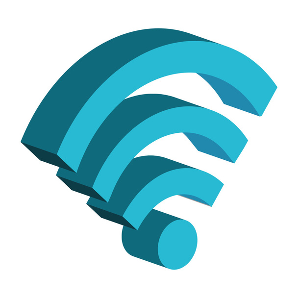 Wifi internet signal isolated icon symbol. - Vector, Image