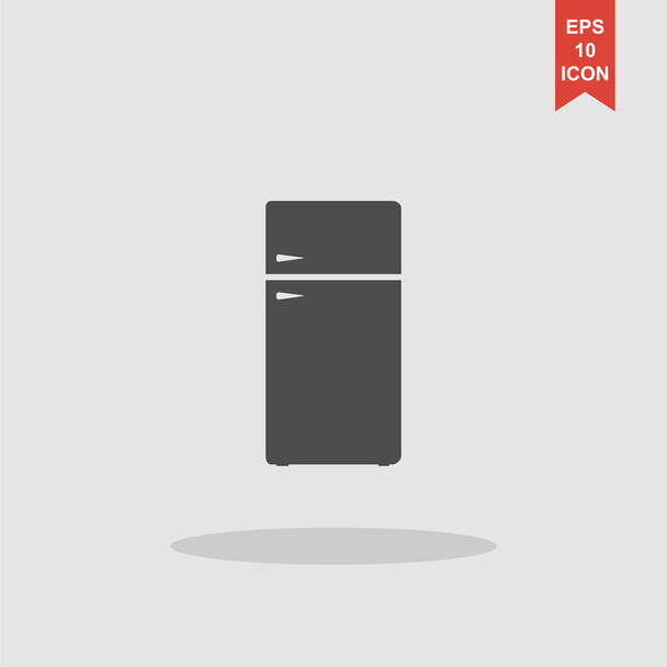 значок холодильник на глянцевому кнопки. EPS-10 - Вектор, зображення