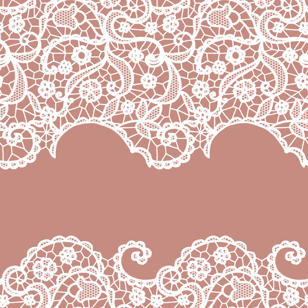 Seamless lace border - Vector, Image