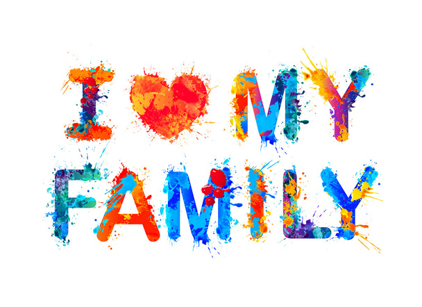 I love my family - Vector, Image