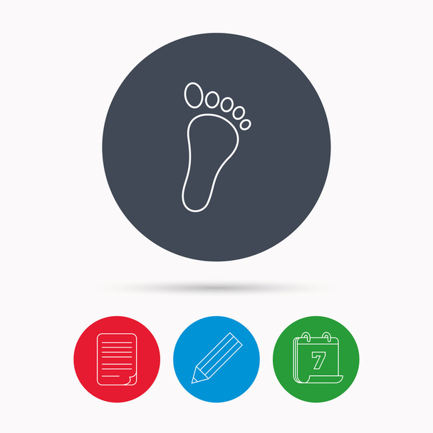 Baby footprint icon. Child foot sign. - Vector, Image
