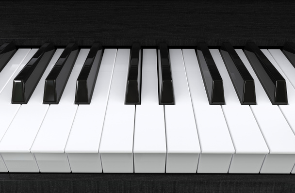 Piano toetsen extreme close-up shot - Foto, afbeelding